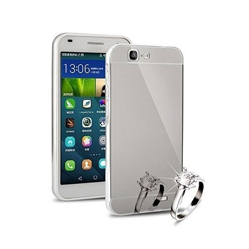 Mirror bumper case na Huawei G7- Srebrny EtuiStudio