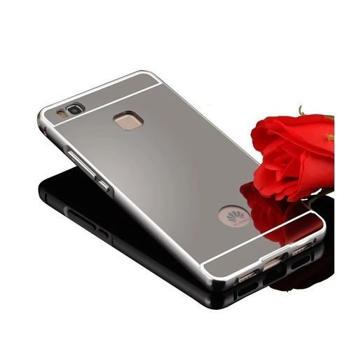 Mirror bumper case na Huawei P9 Lite - Srebrny EtuiStudio