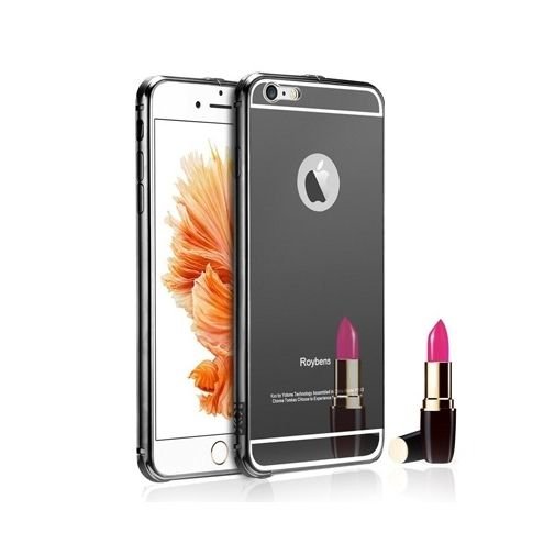 Mirror bumper, Etui, na, iPhone 6, 6s -, czarny EtuiStudio