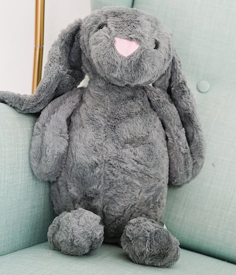 Miś Gustaw, Królik Figo, szary, 30 cm Miś Gustaw