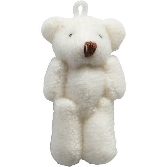 Miś Mini Teddy, biały, 4x2,5 cm, 6 sztuk Creativ Company