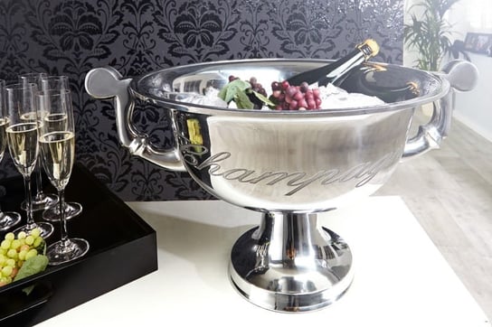 Misa do szampana Champagne srebrna 40cm (Z36380) Invicta Interior