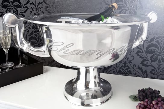 Misa do szampana Champagne srebrna 65cm (Z21707) Invicta Interior