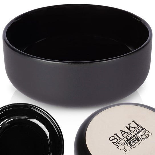 Miseczka ceramiczna czarna na przekąski desery zupę 13 cm, 400 ml Siaki Collection