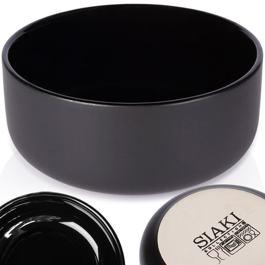 Miseczka ceramiczna czarna na przekąski desery zupę 15 cm, 750 ml Siaki Collection