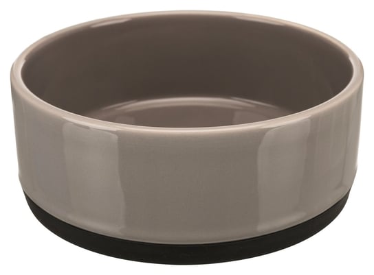 Miska ceramiczna z gumową podstawą, 0.4 l/o 12 cm, szara Trixie