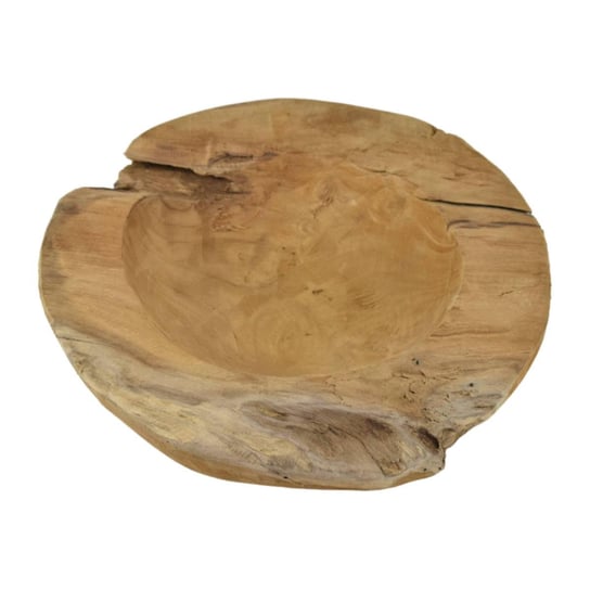 Miska dekoracyjna z drewna tekowego, 20 cm Tajemniczy ogród