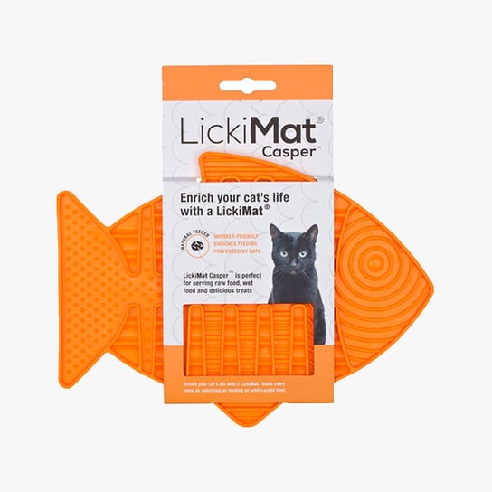 Miska dla kota niejadka LickiMat 22x15cm pomarańczowa LickiMat