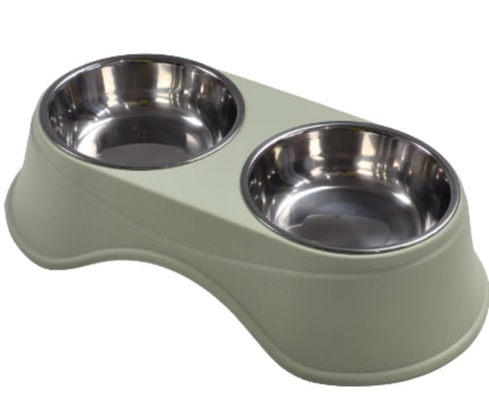 Miska dla psa podwójna zielona podwyższona 2 x 280ml Inna marka