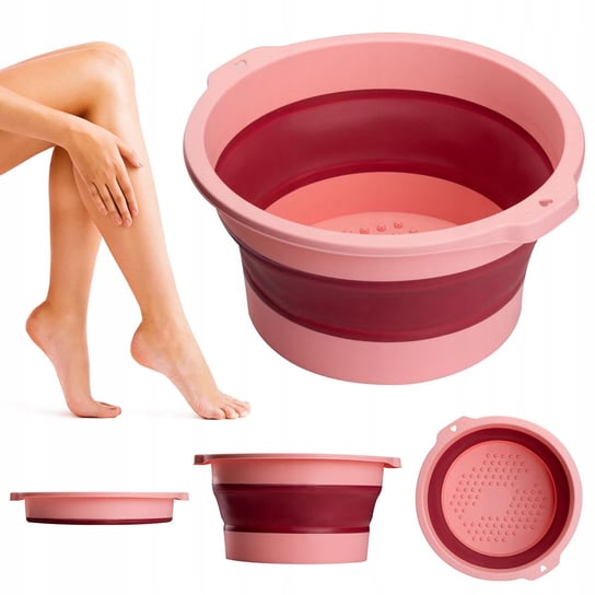 Miska do pedicure składana różowa + stymulacja stóp ActivShop