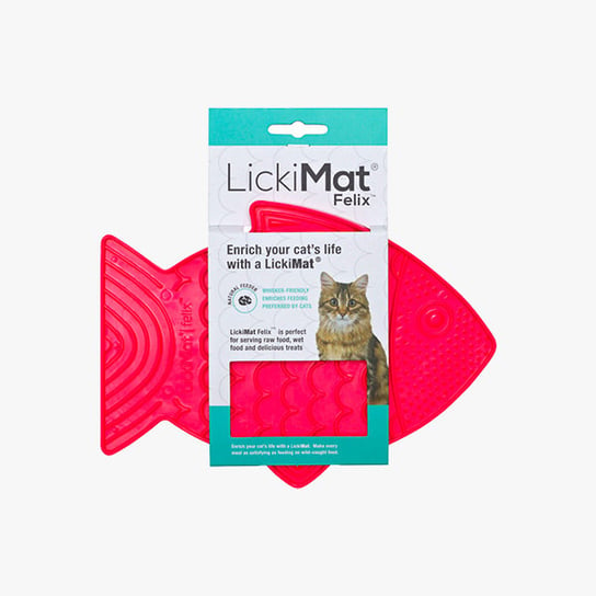 Miska LickiMat poprawia zdrowie kota różowa 22x15 cm LickiMat