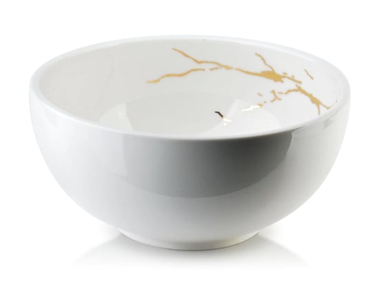 Miska MIA HOME, Marble Gold, biała, 600 ml MIA home