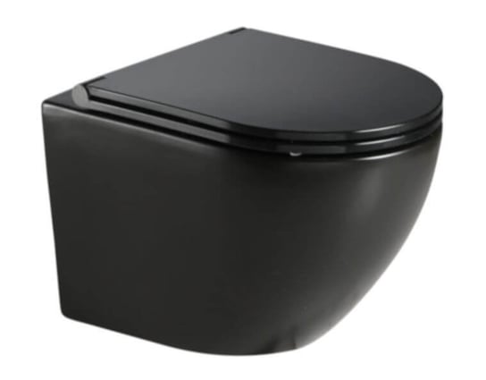 Miska WC NOX + Deska Wolnoopadająca Czarny LT-046E-NR-MB 490x370x360 mm Emporia Emporia