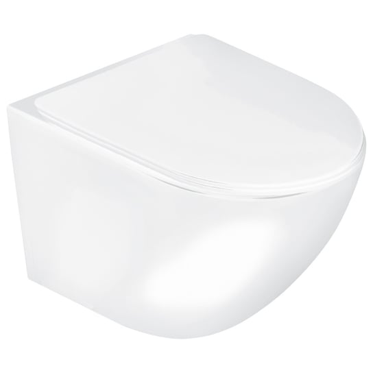 Miska WC podwieszana Delos z deską (biały połysk) Kerra