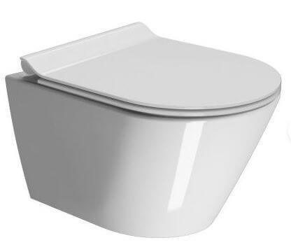 Miska WC Wisząca Bezrantowa BIała + Zestaw Montażowy 941611 38 x 36 x 56 cm GSI GSI