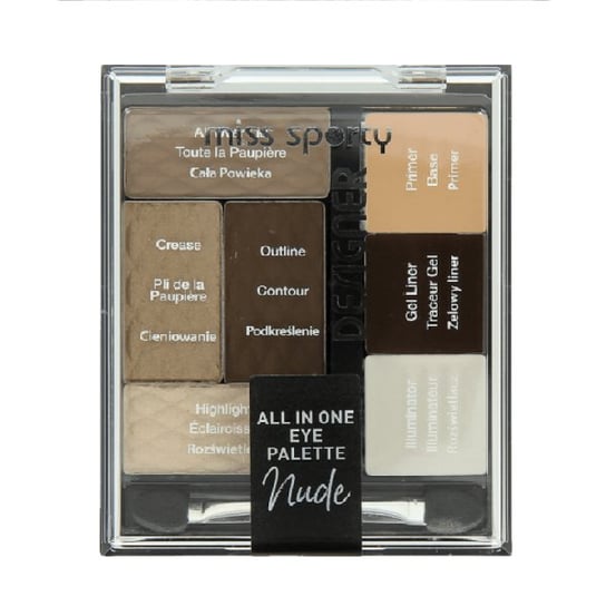 Miss Sporty, All In One, paleta cieni 100 Nude Designer Miss Sporty
