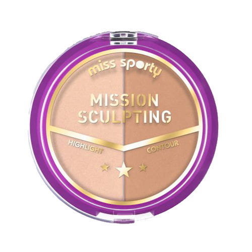 Miss Sporty, Mission Sculpting, paleta do konturowania twarzy 001 Mission Blondy, 9 g Miss Sporty