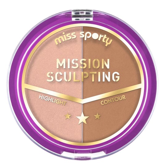 Miss Sporty, Mission Sculpting, paleta do konturowania twarzy 002 Mission Brunette, 9 g Miss Sporty
