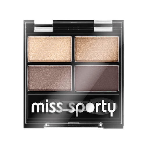 Miss Sporty, Studio Colour, poczwórne cienie do powiek 403 Smoky Brown Eyes, 5 g Miss Sporty