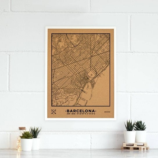 Miss Wood Barcelona, Mapa Cork - Mapa Woody Natural Barcelona Miss Wood Barcelona