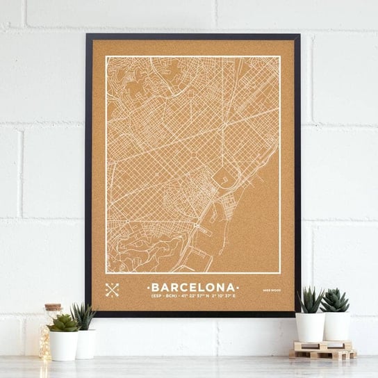 Miss Wood Barcelona, Mapa Cork - Mapa Woody Natural Barcelona Miss Wood Barcelona