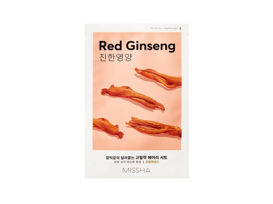Missha Airy Fit Sheet Mask (Red Ginseng)- odżywcza maseczka Missha