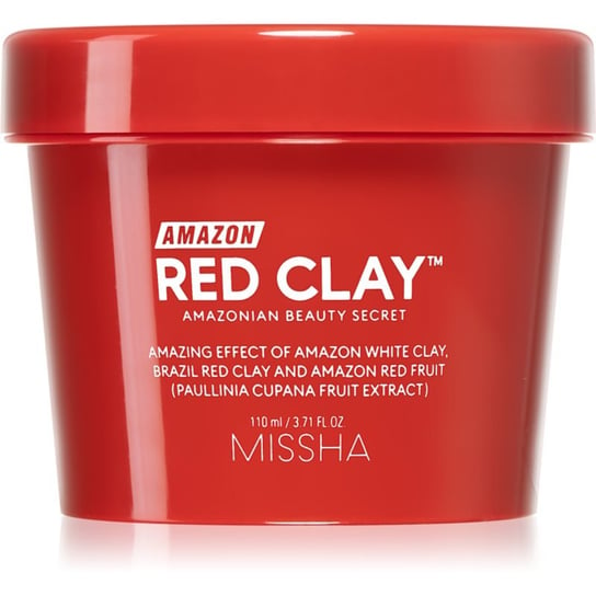 Missha Amazon Red Clay™ maseczka oczyszczająca redukująca sebum i zmniejszająca pory z glinką 110 ml Missha