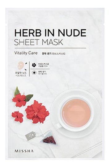 Missha, Herb In Nude Sheet Mask, maseczka regenerująco-rozjaśniająca w płachcie Vitality Care, 23 g Missha