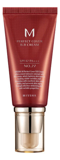 Missha M Perfect Cover BB Cream SPF42/PA+++, Wielofunkcyjny krem BB, No.27 Honey Beige, 50ml Missha