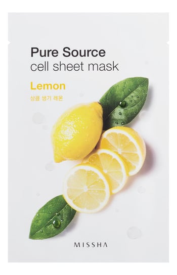 Missha, Pure Source, maska w płachcie do twarzy Lemon, 21 g Missha