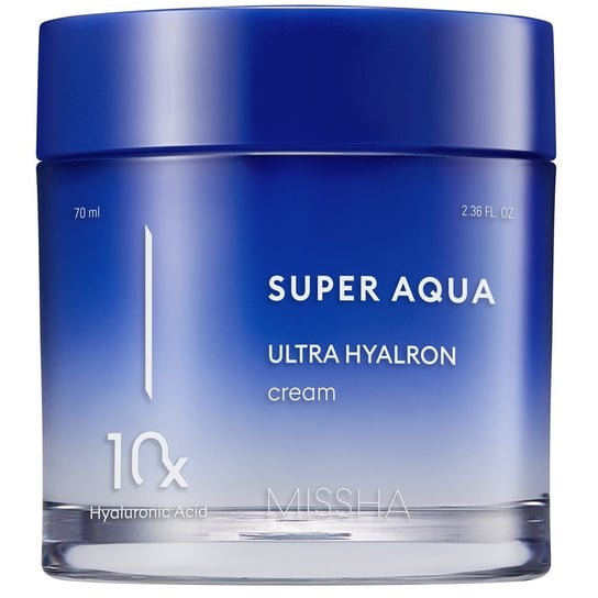 Missha, Super Aqua Ultra Hyalron Cream, Nawilżający krem z kwasem hialuronowym, 70ml Missha