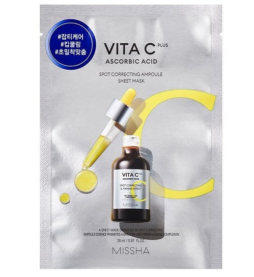 Missha Vita c plus spot correcting ampoule sheet mask, 26 ml Missha