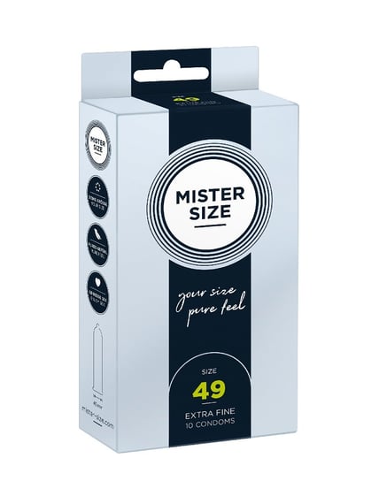 Mister Size, Mister Size, Prezerwatywy dopasowane do rozmiaru 49 mm, 10 szt. Mister Size