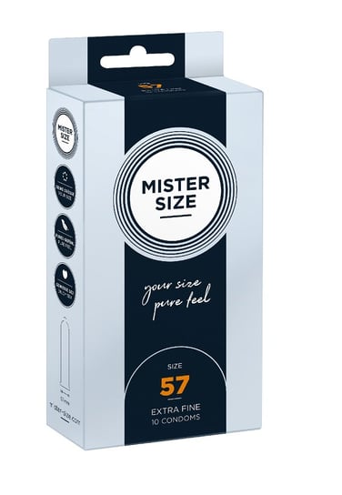 Mister Size, Mister Size, Prezerwatywy dopasowane do rozmiaru 57 mm, 10 szt. Mister Size