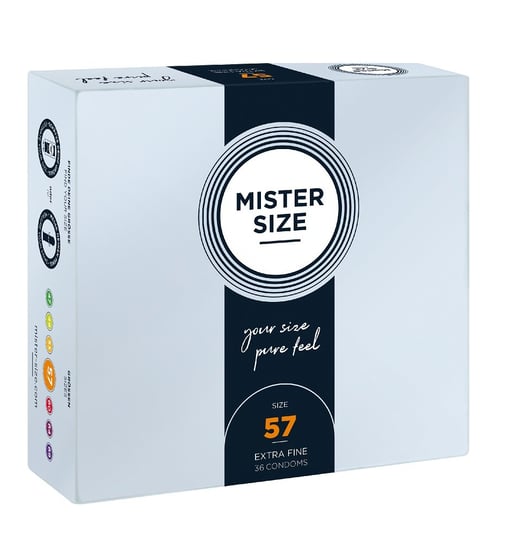 Mister Size, Mister Size, Prezerwatywy dopasowane do rozmiaru 57 mm, 36 szt. Mister Size