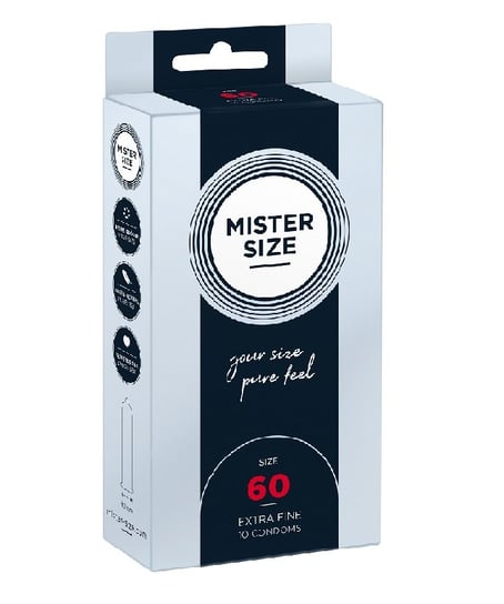 Mister Size, Mister Size, Prezerwatywy dopasowane do rozmiaru 60 mm, 10 szt. Mister Size