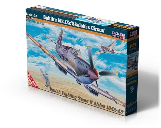 Mistercraft, model do sklejania Spitfire Mk.IX Skalski's Circus 1:72 Mistercraft