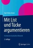 Mit List und Tücke argumentieren Anton Karl-Heinz