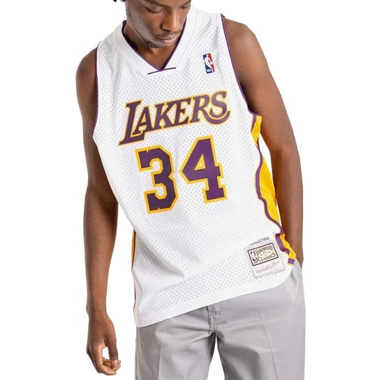 Mitchell & Ness Koszulka Męska Los Angeles Lakers Nba Alternate Jersey Lakers 2002 Shaquille O'Neal Smjy4442-Lal02Sonwhit L Biały Mitchell & Ness