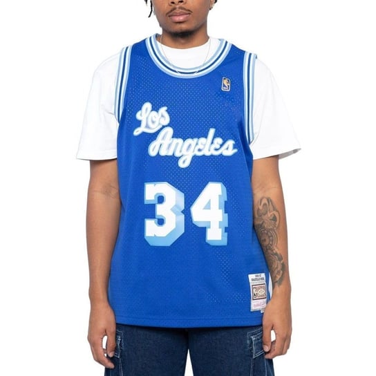 Mitchell & Ness koszulka męska NBA Swingman Los Angeles Lakers Shaquille O'Neal SMJYAC18013-LALROYA96SON L niebieski Mitchell & Ness