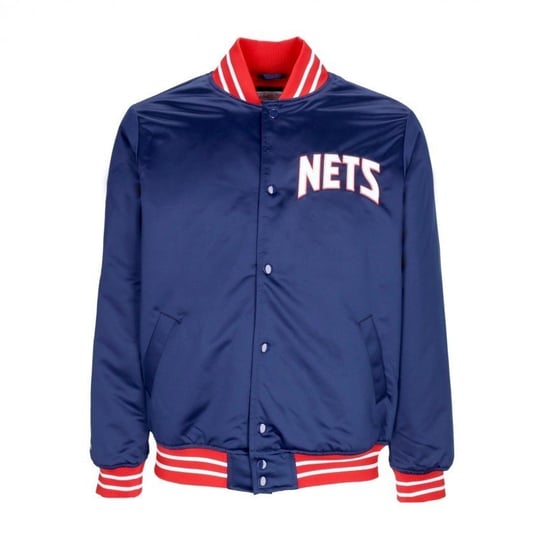 Mitchell & Ness Kurtka Nba Heavyweight Satin Jacket New Jersey Nets Ojbf3413-Njnyypppnavy S Mitchell & Ness