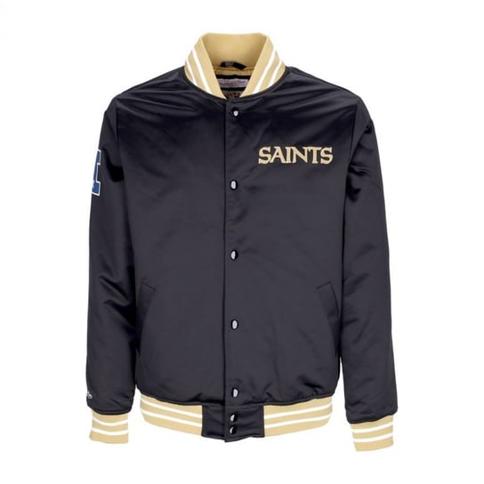 Mitchell & Ness Kurtka Nfl Heavyweight Satin Jacket New Orlean Saints Ojbf3413-Nosyypppblck M Mitchell & Ness