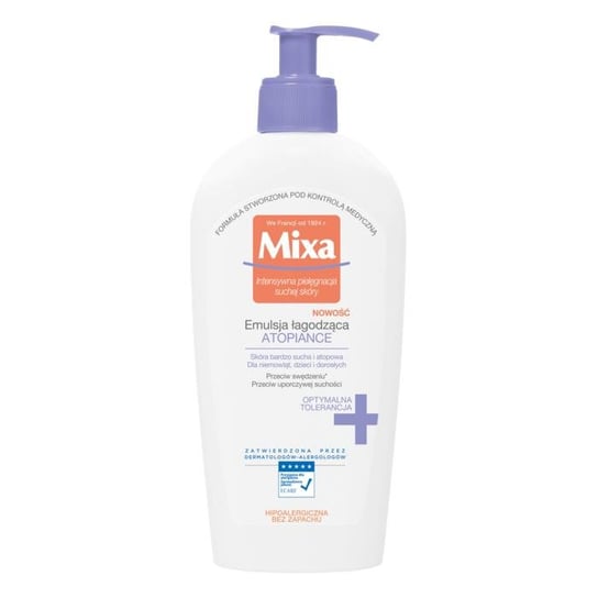 MIXA, Baby, Emulsja łagodząca do twarzy i ciała do skóry bardzo suchej i atopowej, 400 ml Mixa