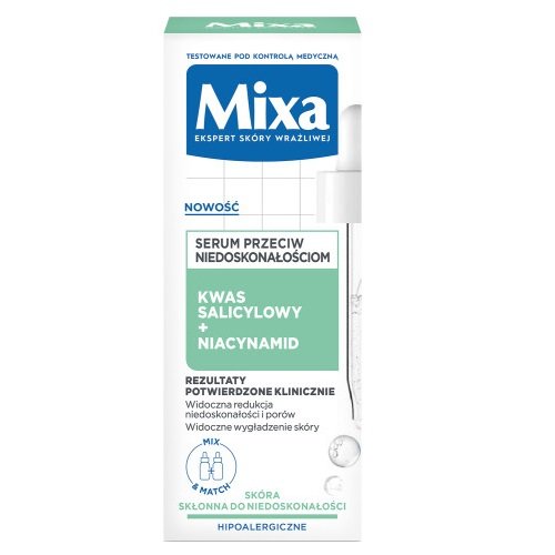 MIXA, Lab serum przeciw niedoskonałościom Kwas Salicylowy + Niacynamid, 30ml Mixa