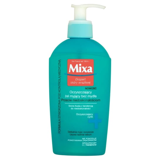 Mixa, Oczyszczający żel myjący bez mydła przeciw niedoskonałościom, 200 ml Mixa