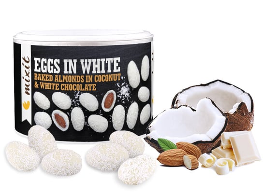 Mixit Eggs in white - Kokosowe jajeczka, 240 g Inna marka