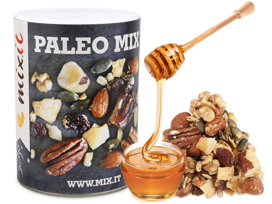 Mixit Paleo Mix - Pieczony I Miodowy - Zapieczona Mieszanka Orzechów, Owoców Oraz Ziaren W Miodzie 350g Mixit