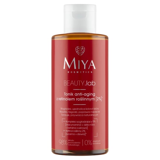 Miya, Beauty.lab, Tonik anti-aging z retinolem roślinnym 2 % 150 ml Miya Cosmetics