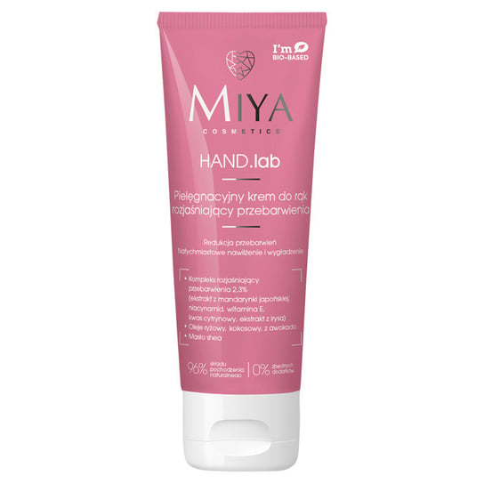 Miya Cosmetics, Hand.lab, Pielęgnacyjny krem do rąk rozjaśniający przebarwienia, 60 ml Miya Cosmetics