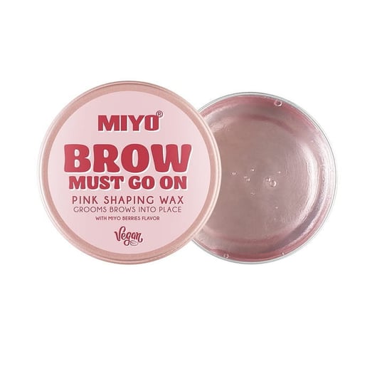 Miyo, Brow Must Go On Pink Shaping Wax, Mydełko do stylizacji brwi, 30g Miyo